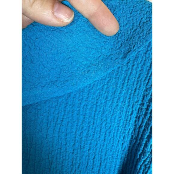 IC Collection Plus Size Lime Ruffle Sleeves Cowl Neck Tunic Top Turquoise XL - Picture 9 of 10